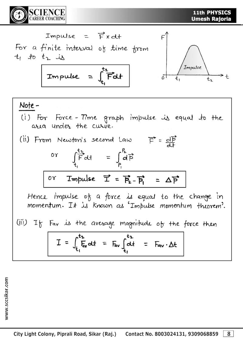 Newtons Laws Of Motion Notes Class 11 Physics Notes SCIENCE CAREER