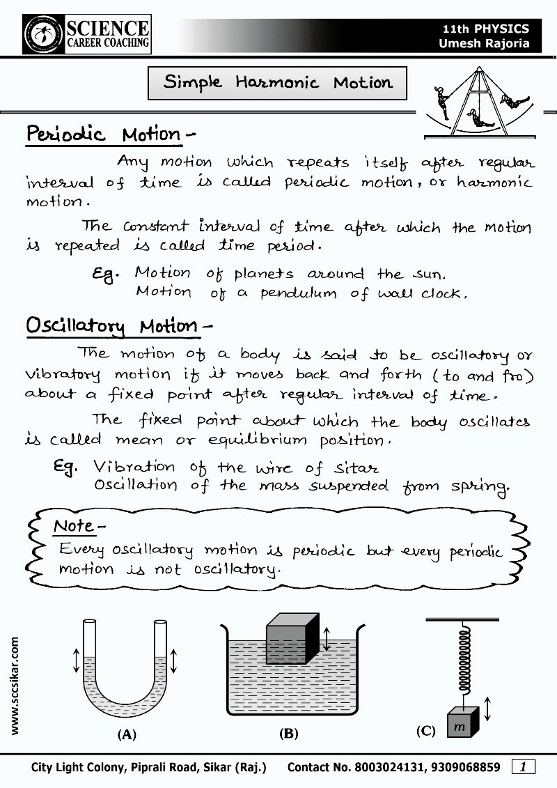 physics class 11 syllabus ncert notes