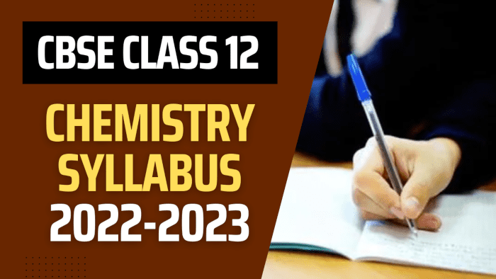 CBSE Class 12 | Chemistry Syllabus 2022-2023