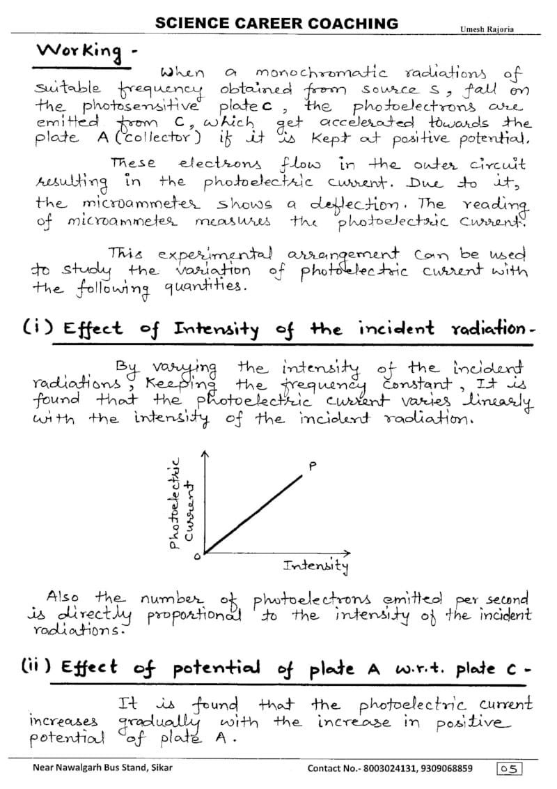Dual Nature Of Radiation And Matter Notes Class 12 Physics Notes Science Career Coaching Dual Nature Of Radiation And Matter Notes Class 12 Physics Notes Science Career Coaching