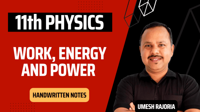 Work, Energy and Power Notes | Class 11 Physics Notes