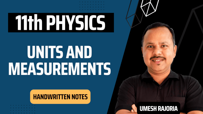 Units and Measurements Notes | Class 11 Physics Notes