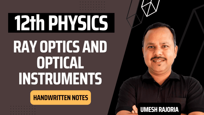 Ray Optics and Optical Instruments Notes | Class 12 Physics Notes