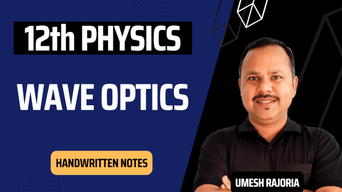 Wave Optics Notes | Class 12 Physics Notes